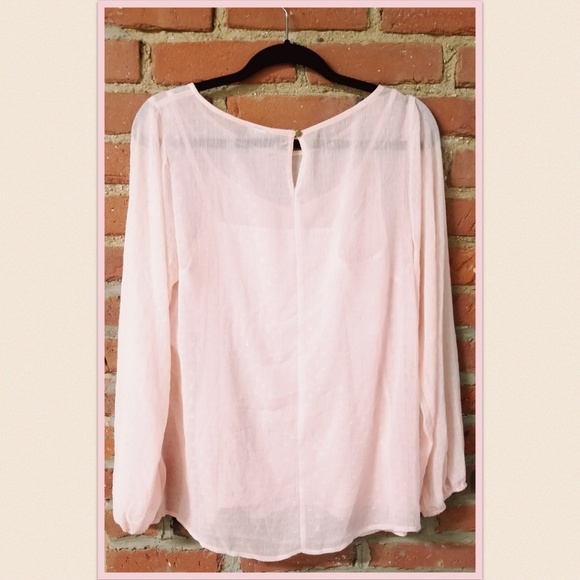 PLUS Polka Dot Puff Sleeve Chiffon Blouse - Picture 2 of 7